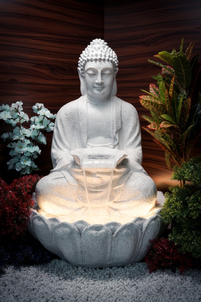 Brown Ploy-resin Fine Finish Buddha Statue Table Top Fountain, 56x 30x 25  Cm at Best Price in Nagpur