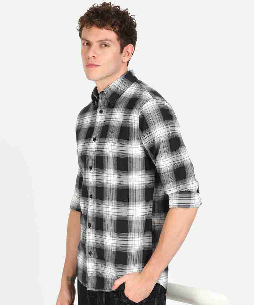 Calvin Klein Jeans Men Checkered Casual White Shirt Buy Calvin Klein Jeans Men Checkered Casual White Shirt Online at Best Prices in India Flipkart