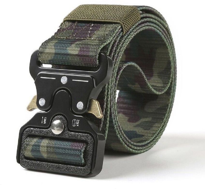 CONTACTS Men Casual Multicolor Nylon Belt Army Camouflage - Price