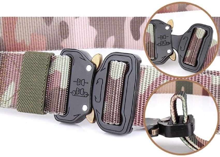 CONTACTS Men Casual Multicolor Nylon Belt Army Camouflage - Price in India