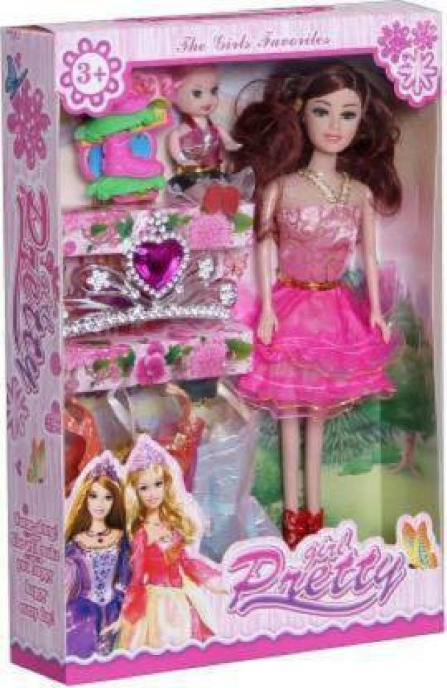 FLIPBOAT Trending Long Hair Addition Doll Set with Beautiful