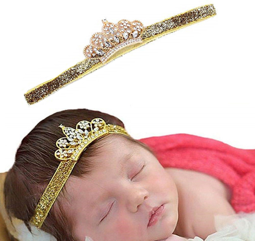 Gold headband for baby girl top