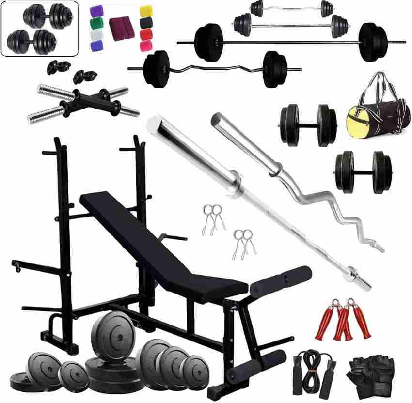 Home gym set with best sale bench flipkart