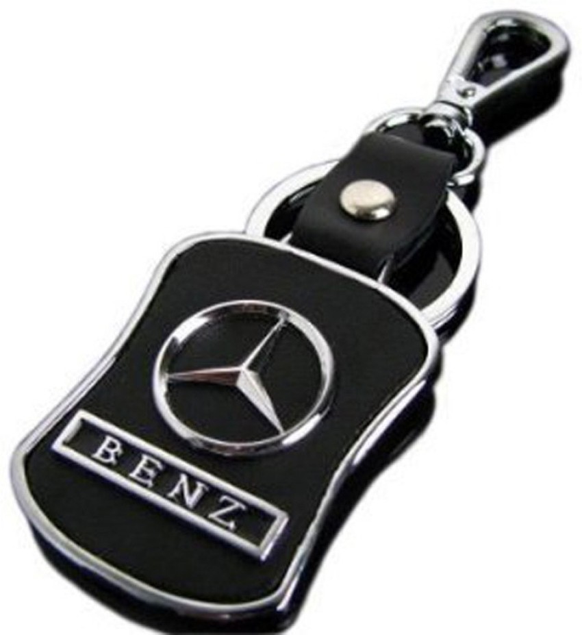 SOI Black Leather with Chrome Logo Key chain for Mercedes Benz Cars Key  Chain Price in India - Buy SOI Black Leather with Chrome Logo Key chain for Mercedes  Benz Cars Key