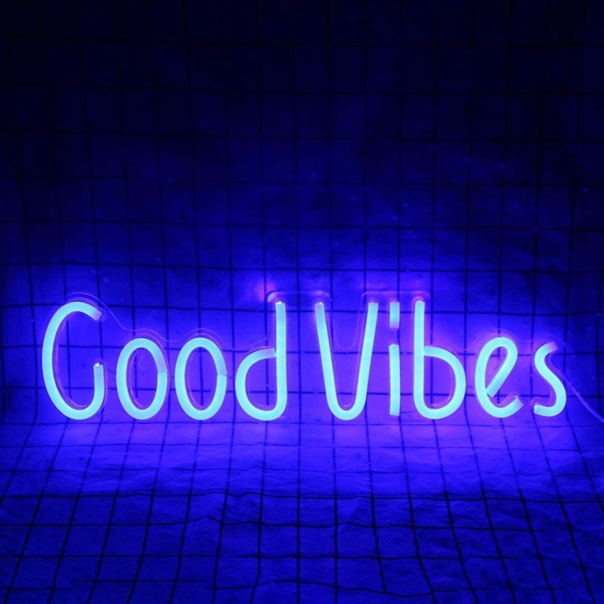 Good Vibes LED Neon Light Wall Art Aesthetics Hanging Neon Sign