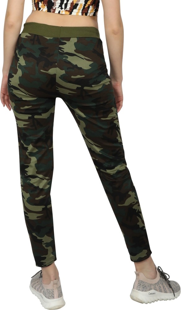 Buy Womens Camouflage Detail Track Pants Army Jogger Pants Colour May  Vary online  Looksgudin