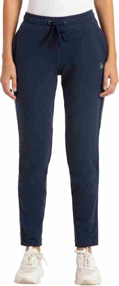 Buy Jockey Aw60 Women's Cotton Elastane French Terry Fabric Trackpants With  Side Pockets - Blue online