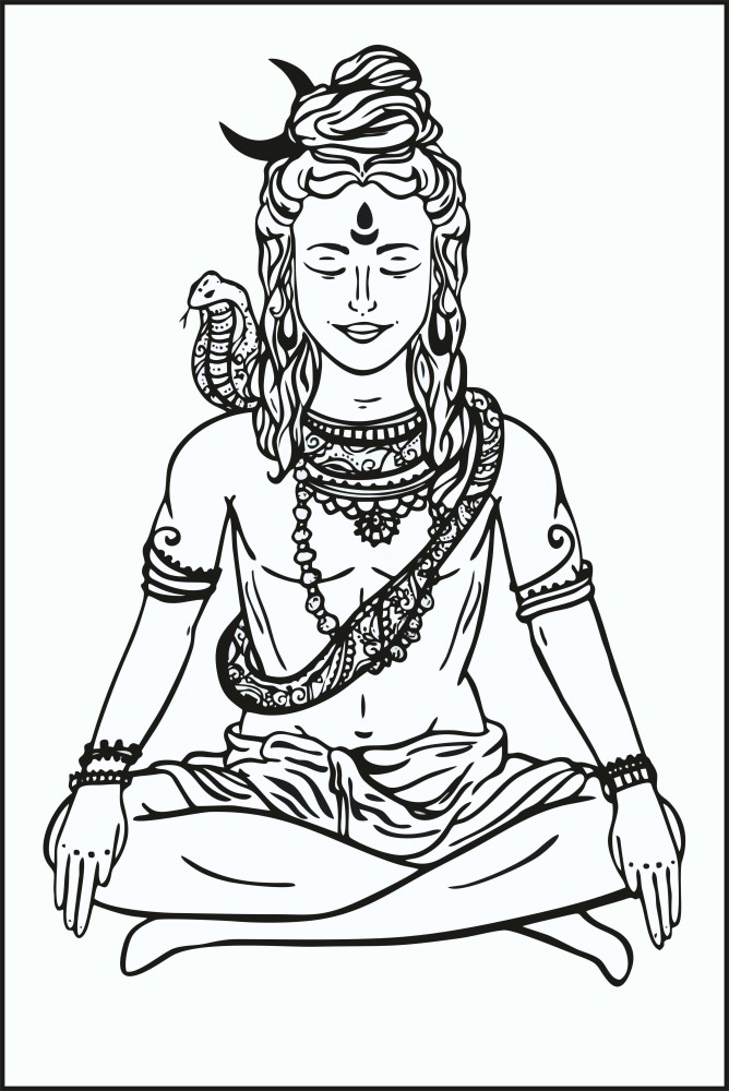 shiva coloring page