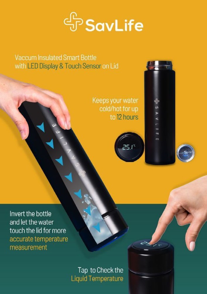 LED temperature water bottle display - LED indicator water bottle hot –