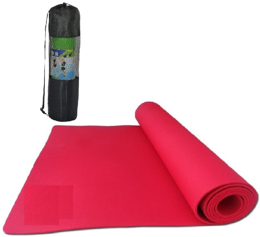 effingo YOGA or FABRICATED MAT With Bag Non Skid Premium Quality With Comfort Red 4MM Red 4MM mm Yoga Mat Buy effingo YOGA or FABRICATED MAT With Bag Non Skid Premium Quality With