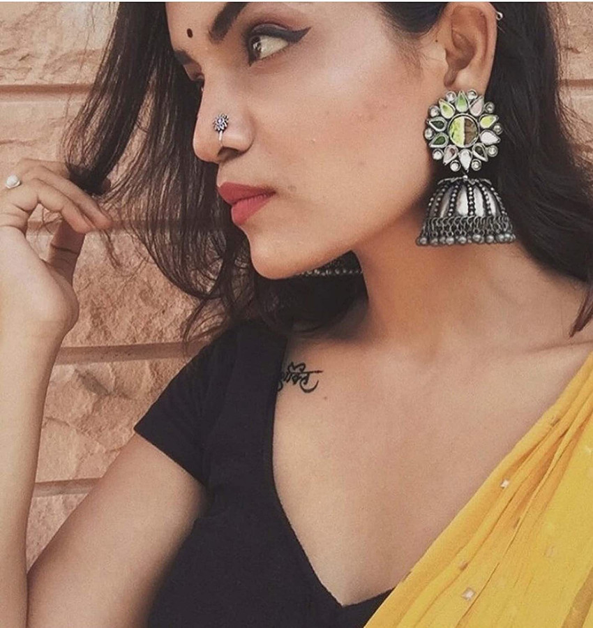 Flipkart Buy Creation Hub BLACK MIRROR JHUMKA Alloy Jhumki