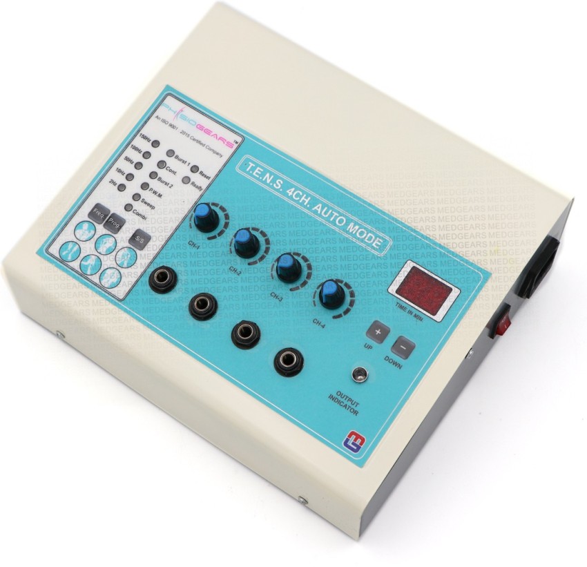 MEDGEARS Physiotherapy Equipment Tens Machine 4 Channel Tens NMS For Clinic  Purpose Pain Relief Product Electrotherapy Device Price in India - Buy  MEDGEARS Physiotherapy Equipment Tens Machine 4 Channel Tens NMS For