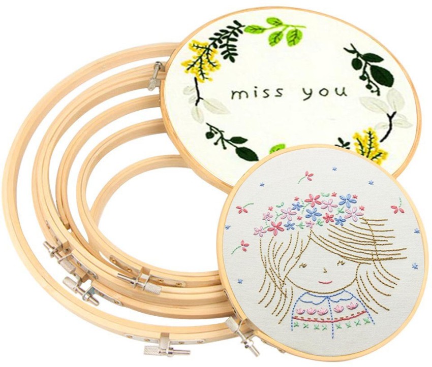 EmbroideryMaterial.com Mini Embroidery Hoop Tiny Wooden Round Circle Frame  Combo-3cm,4cm and 5 cm Embroidery Hoop Price in India - Buy  EmbroideryMaterial.com Mini Embroidery Hoop Tiny Wooden Round Circle Frame  Combo-3cm,4cm and 5