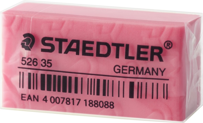 Staedtler Triangle Pink Erasers for Pencils Pack of 2Pens and Pencils