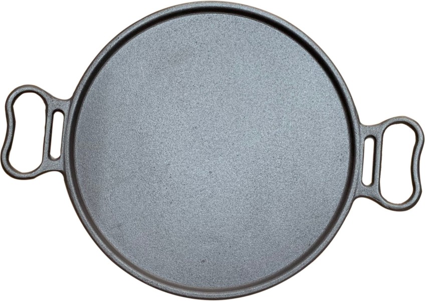 Pre-Seasoned Cast Iron Tawa Flat Bottom for Roti/Paratha/Dosa/Uttapam 10 in  Dia