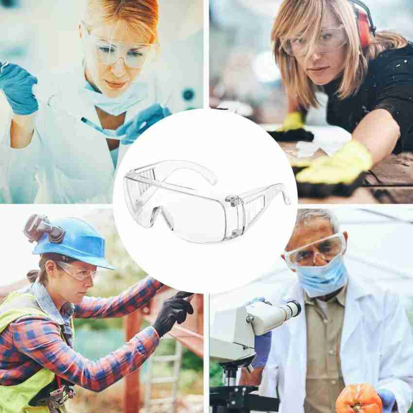 bio clear 3 wrap around Eye safety goggles full cover N95-BLACK Laboratory,  Wood-working, Power Tool Safety Goggle