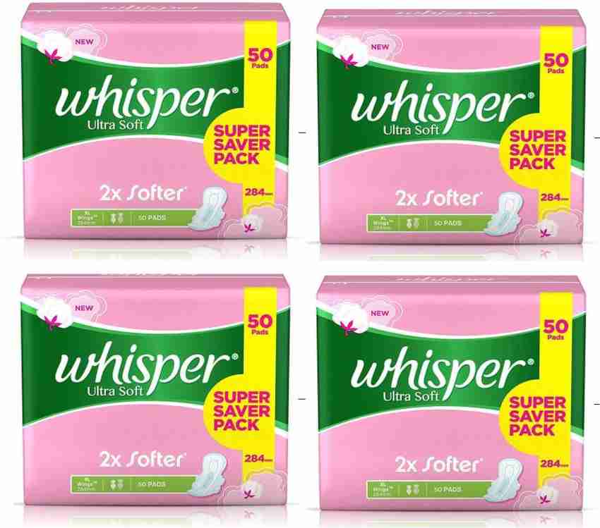 Whisper Ultra Soft Extra Large XL Sanitary Pad (Pack of 50+50+50 +