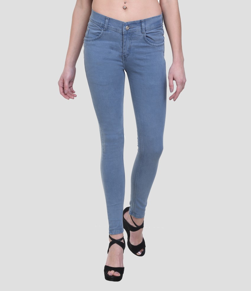 High Waist Skinny Women Light Blue Jeans - Buy High Waist Skinny Women  Light Blue Jeans Online at Best Prices in India