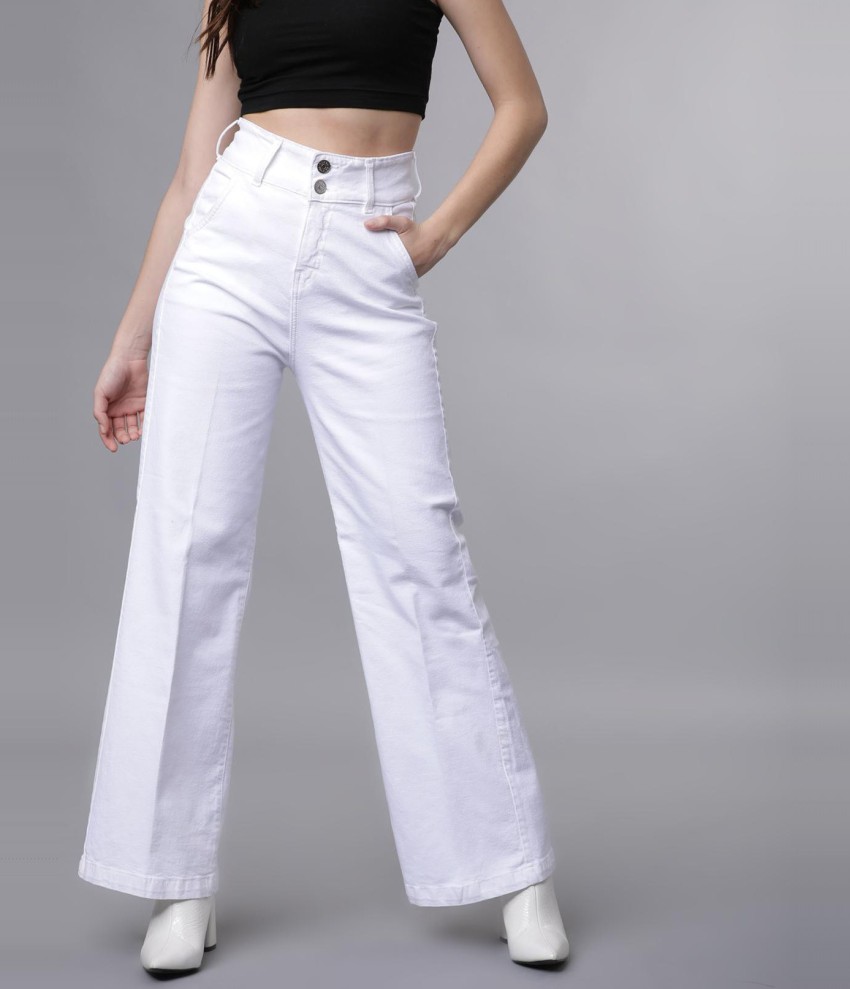 Tokyo Talkies Flared Women White Jeans - Buy Tokyo Talkies Flared Women White  Jeans Online at Best Prices in India