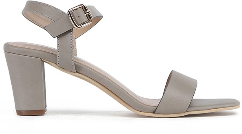 Grey high heel online sandals