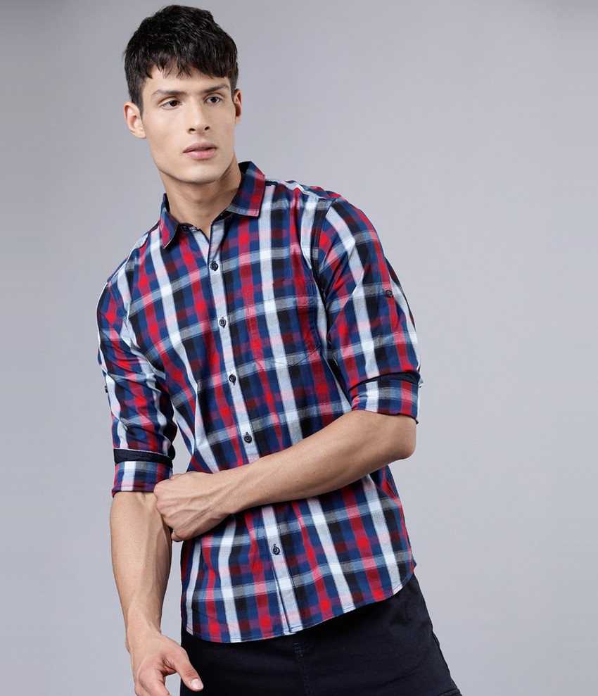 HIGHLANDER Men Checkered Casual Multicolor Shirt - Buy RED/BLUE HIGHLANDER  Men Checkered Casual Multicolor Shirt Online at Best Prices in India |  Flipkart.com