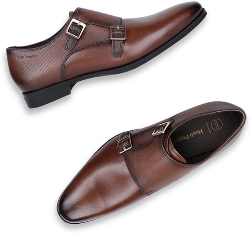 Hush puppies monk strap hot sale shoes