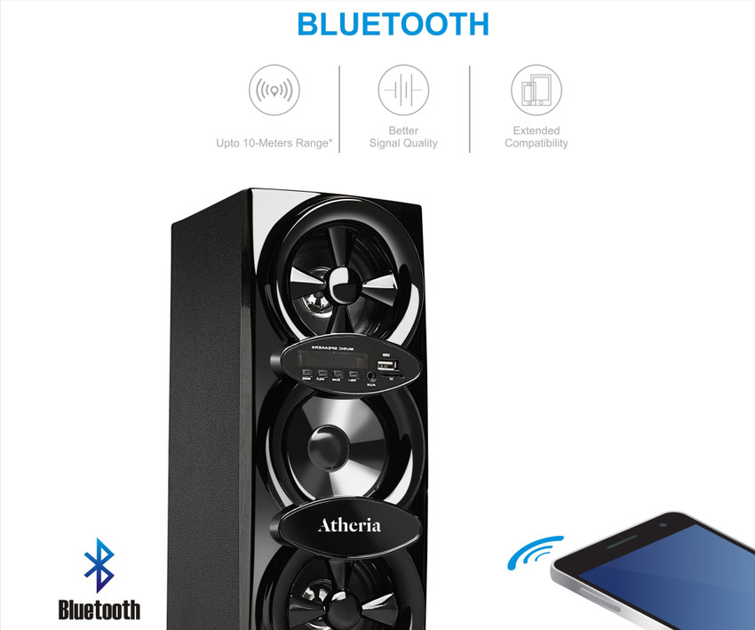 Kewl kart hi fi dj 500 w with 1 4.25 woofer and 18000 pmpo multimedia bluetooth tower speaker top