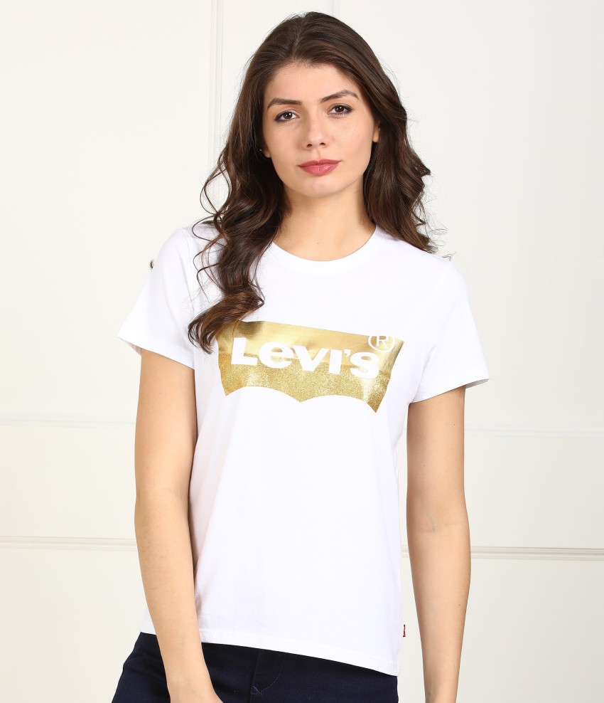 LEVI S Printed Women Round Neck White T Shirt Buy LEVI S Printed Women Round Neck White T Shirt Online at Best Prices in India Flipkart