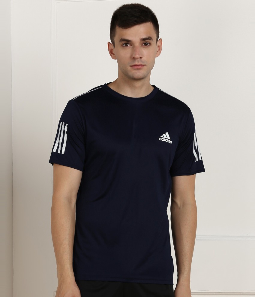 ADIDAS Sporty Men Round Neck Blue T Shirt Buy ADIDAS Sporty Men