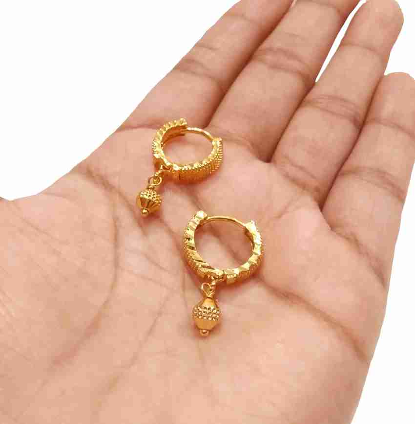 Earring Bali VFJ Traditional V Shape 1 One Gram Gold Plated alloy Dro  Earring, Bali Earring for Women and Girls