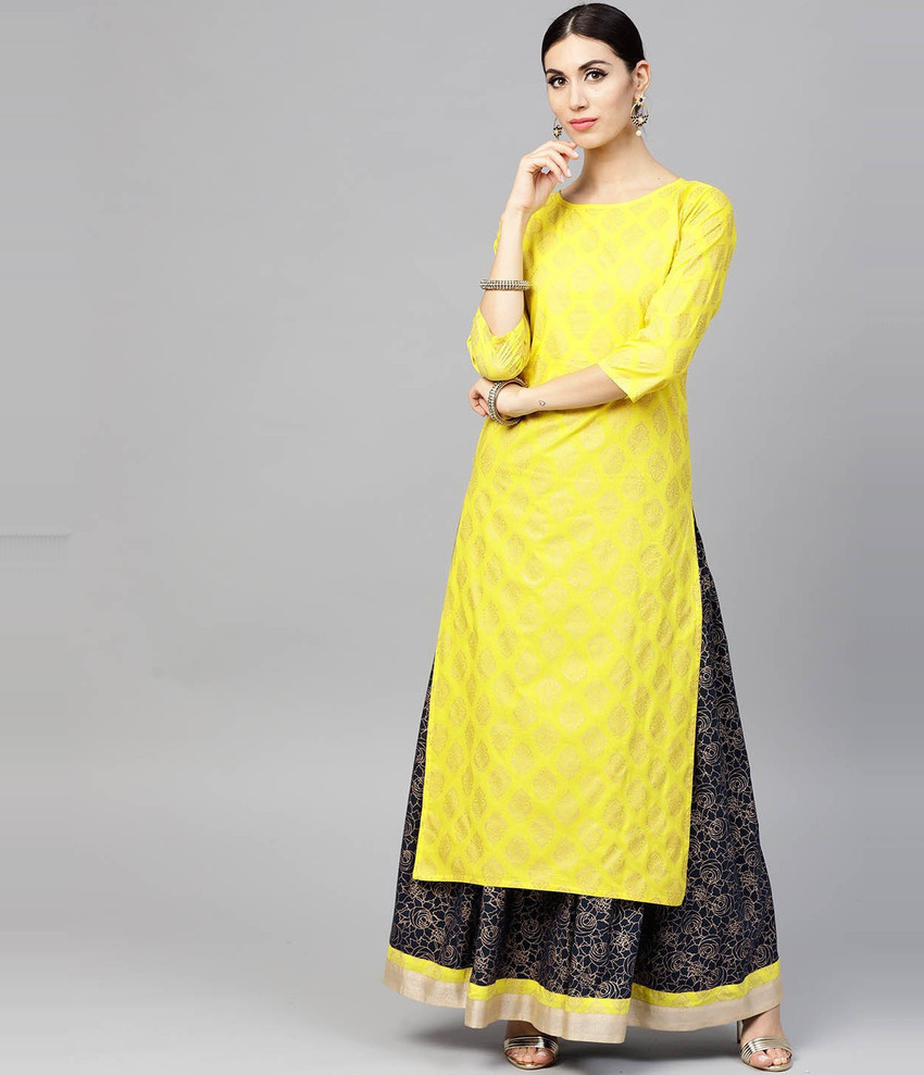 Kurti with skirt flipkart on sale