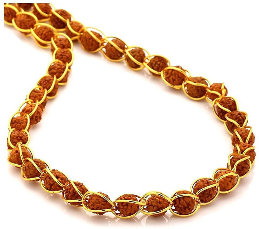 Small rudraksha mala new arrivals in gold