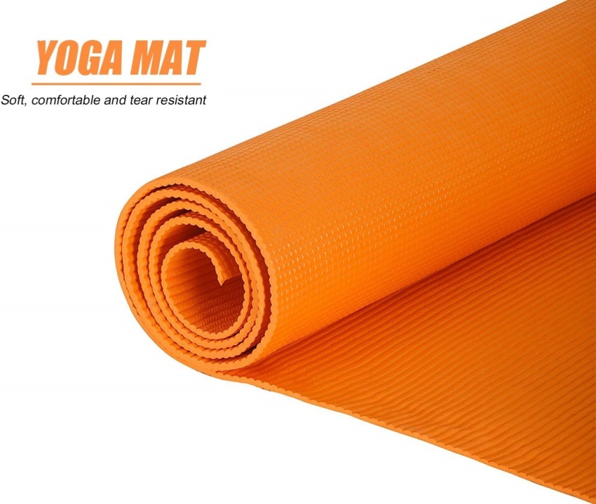 Buy Classic 6mm Anti-Skid EVA Yoga Mat with Strap (Orange) at 50% OFF  Online