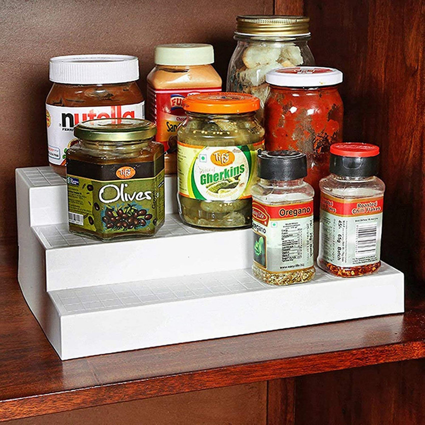 Xllent Containers Kitchen Rack Plastic Kitchen Step Organizer 3 Step Price in India Buy Xllent Containers Kitchen Rack Plastic Kitchen Step Organizer 3 Step online at Flipkart