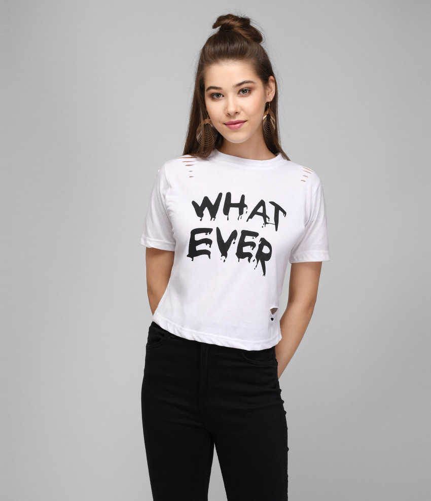 Raabta Fashion Casual Half Sleeve Printed Women White Top - Buy Raabta  Fashion Casual Half Sleeve Printed Women White Top Online at Best Prices in  India | Flipkart.com