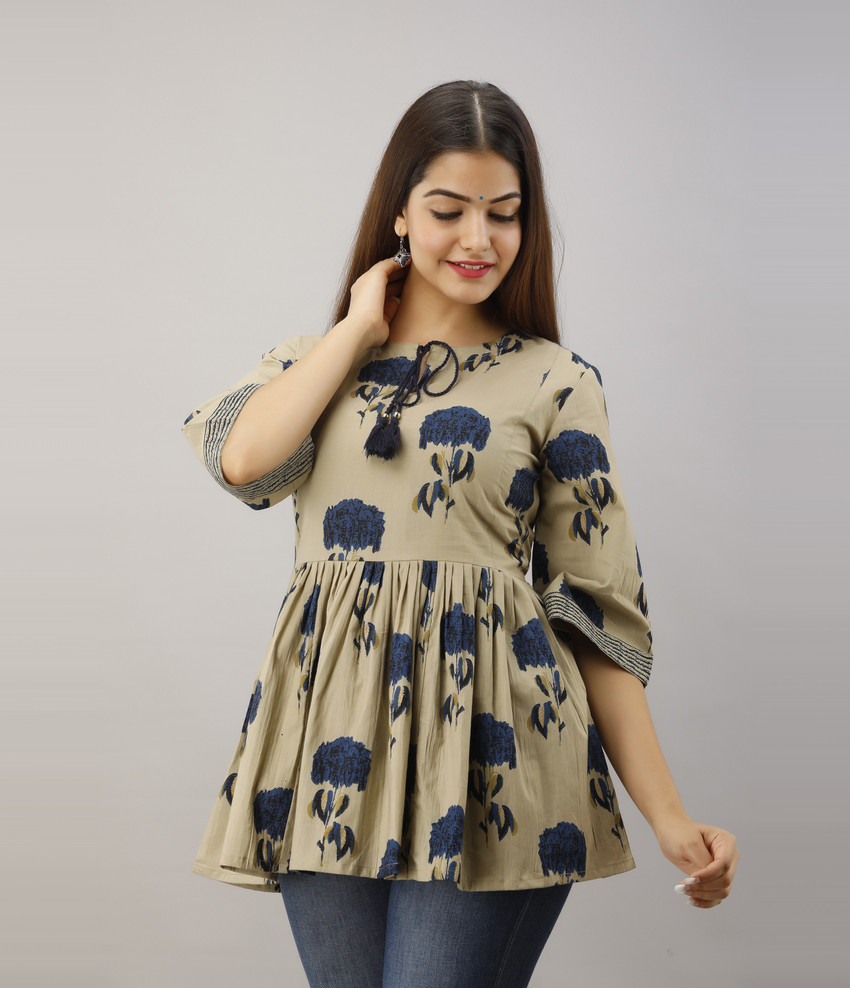 Rung Gulal Casual 3 4 Sleeve Floral Print Women Blue Top Buy Rung Gulal Casual 3 4 Sleeve Floral Print Women Blue Top Online at Best Prices in India Flipkart