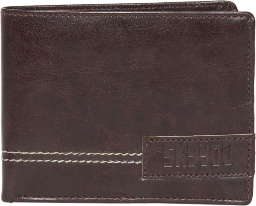 Skyyou Men Brown Genuine Leather Wallet Brown - Price in India