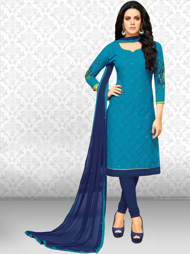 Divastri Cotton Blend Embroidered Embellished Self Design Salwar Suit Material Price in India Buy Divastri Cotton Blend Embroidered Embellished Self Design Salwar Suit Material online at Flipkart