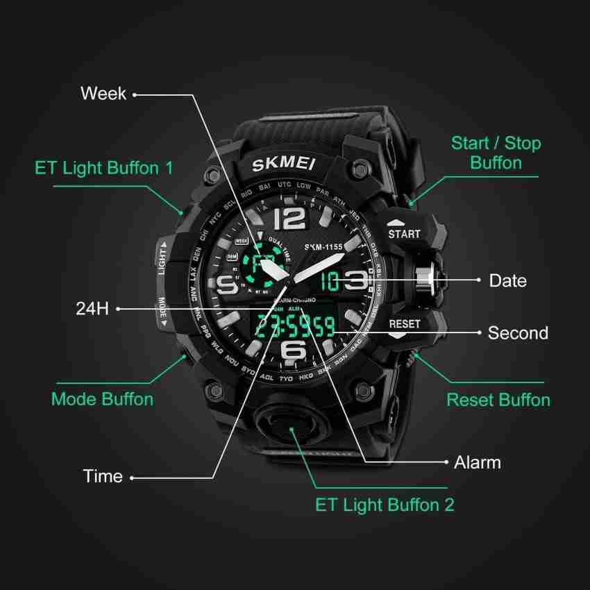 Skmei watch clearance 1155 manual