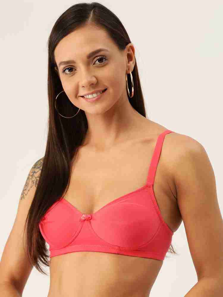 Buy DressBerry Move Pink Solid Non Wired Heavily Padded Sports Bra - Bra  for Women 7090814