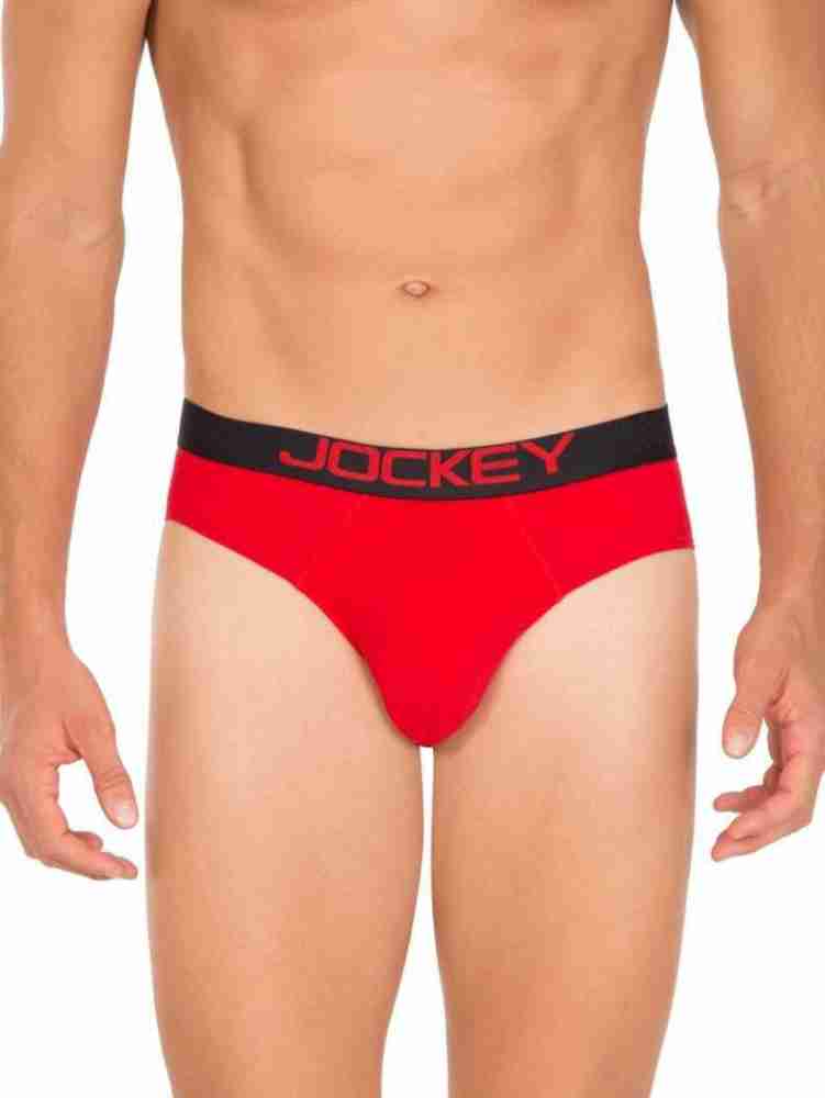 JOCKEY Mens FORMULA RED Euro Sport Underwear Brief Size L (US Waist 34)