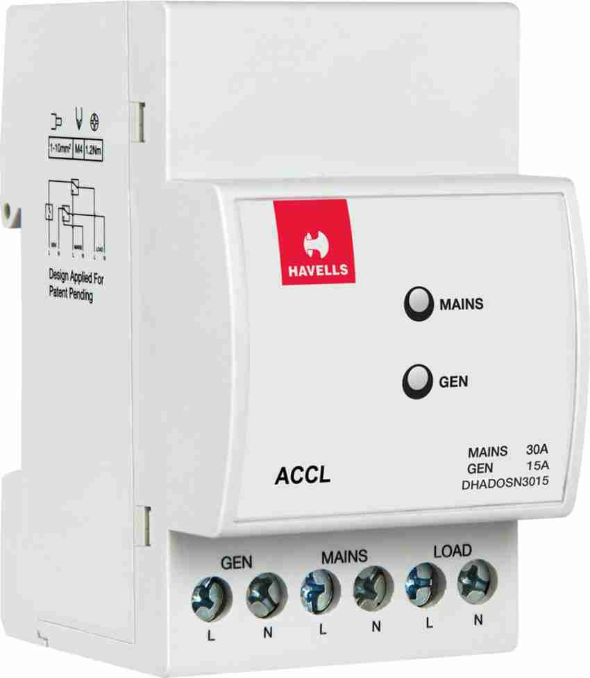 HAVELLS 3 Module SPN ACCL 15, 3000 W (DHADOSN3015) DHADOSN3015 MCB