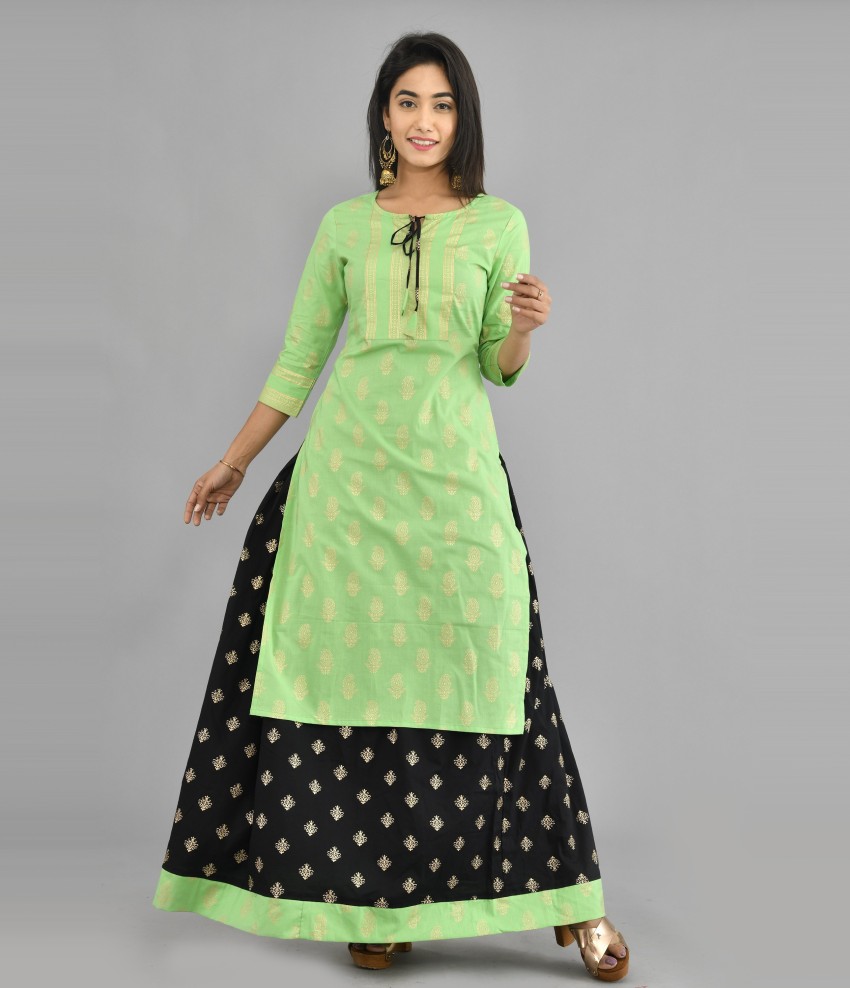 Long kurti skirt on sale dress