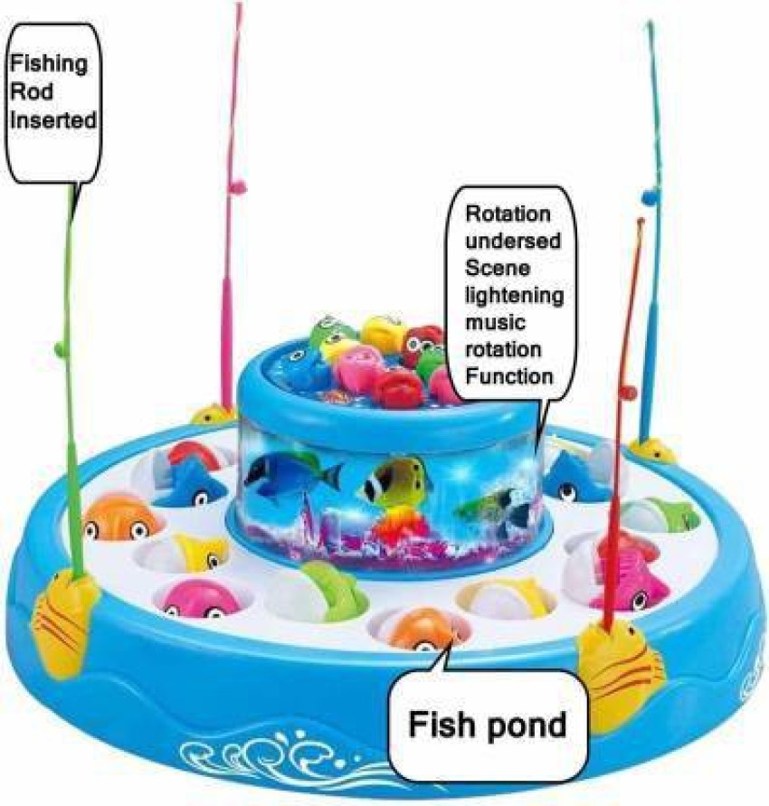 SALEOFF Musical Fish Catching Game Big with 26 Fishes, 4 Pods & 3D  Lights-639 - Musical Fish Catching Game Big with 26 Fishes, 4 Pods & 3D  Lights-639 . Buy GOGO! FISHING