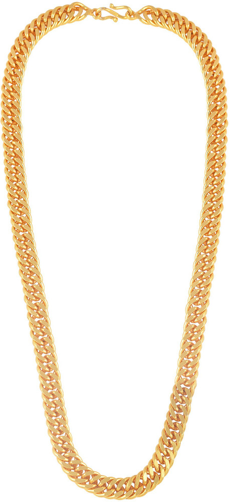 memoir 24KT 36 Inch Gold plated 90 Gms heavy necklace chain for