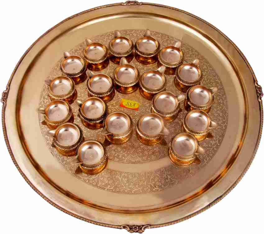 Buy Shiv Shakti Arts Pure Brass Laddu Gopal Ji Pooja Thali Set 10
