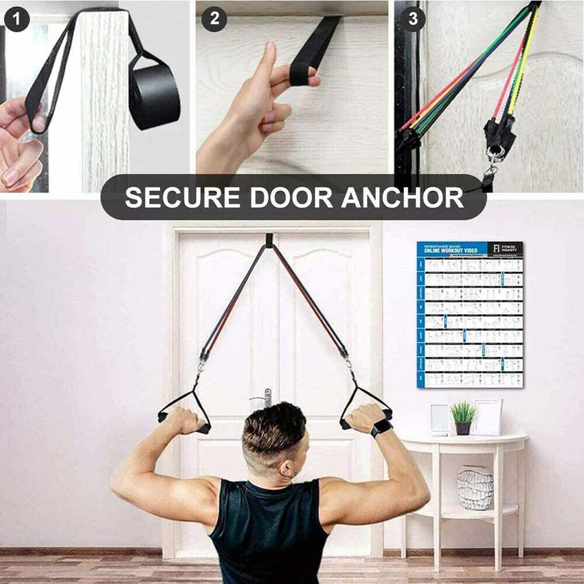 Fitness band door anchor top