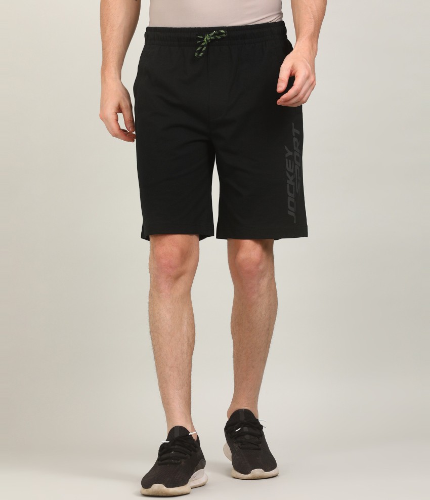 JOCKEY Printed Men Black Sports Shorts - Buy JOCKEY Printed Men
