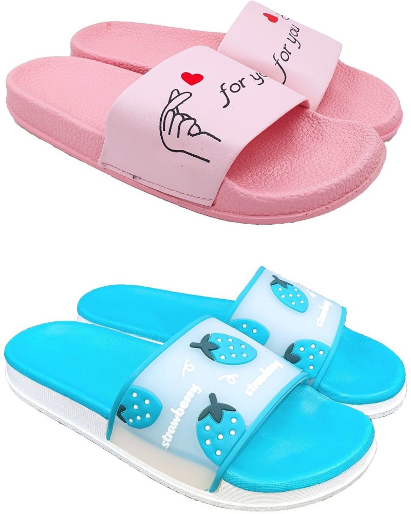 Pink and blue online slides