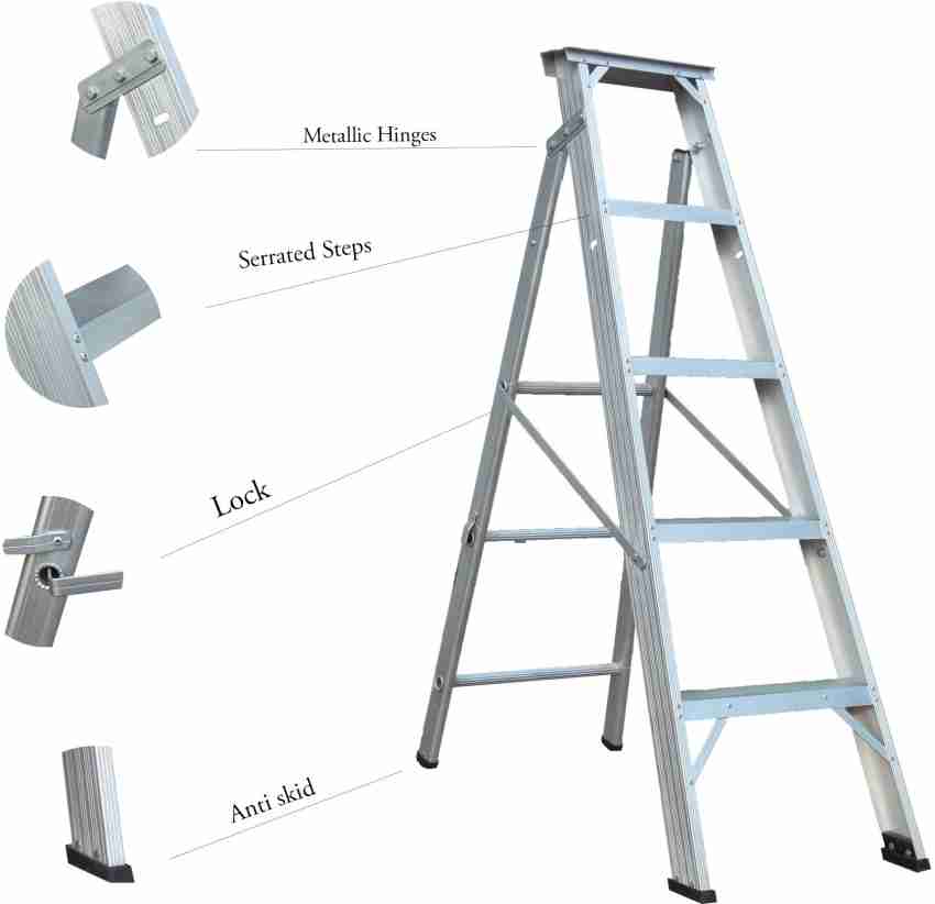 Flipkart SmartBuy 6 Step Dual Purpose Aluminium Ladder Price in India - Buy  Flipkart SmartBuy 6 Step Dual Purpose Aluminium Ladder online at